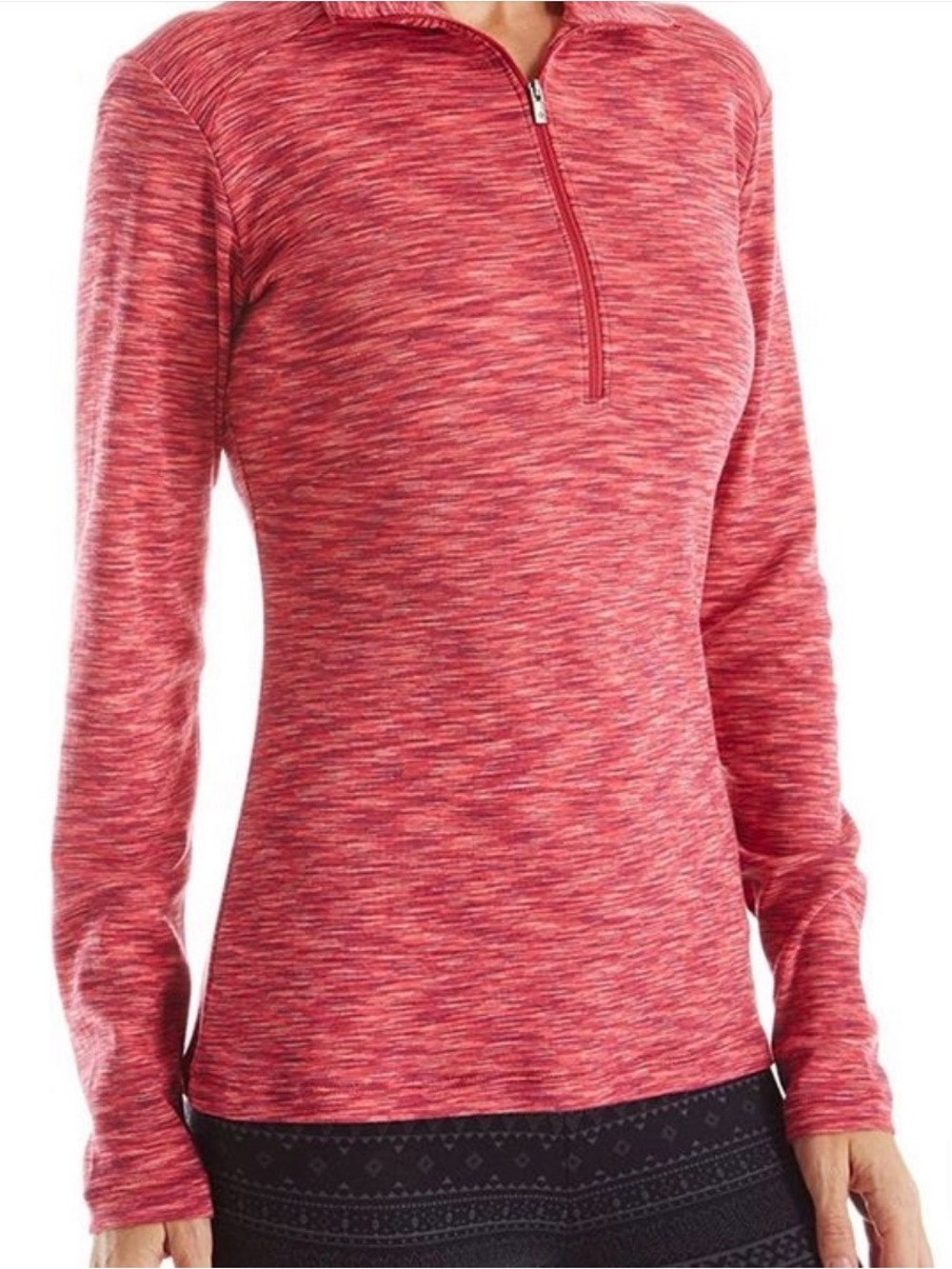 Columbia Quarter-Zip, Long-Sleeve Pullover | Textured Maroon